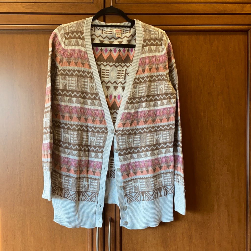 Mossimo Patterned Button Cardigan